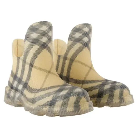 Marsh Low Ankle Boots - Burberry - Synthetic - Beige - Picture 2 of 4